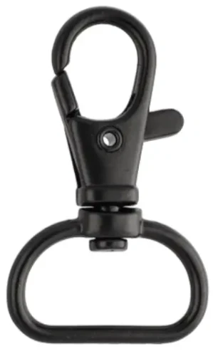 Karabińczyk 20x43 mm 6g RYBKA karabinek Brelok 10szt CZARNY Mat