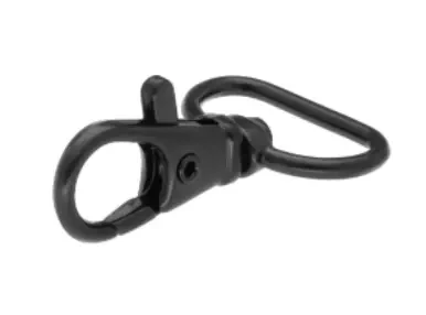 Karabińczyk 20x43 mm 6g RYBKA karabinek Brelok 10szt CZARNY Mat