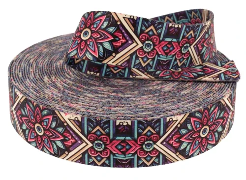 Taśma Nośna 40mm z Nadrukiem Sublimacyjnym BOHO FLORAL