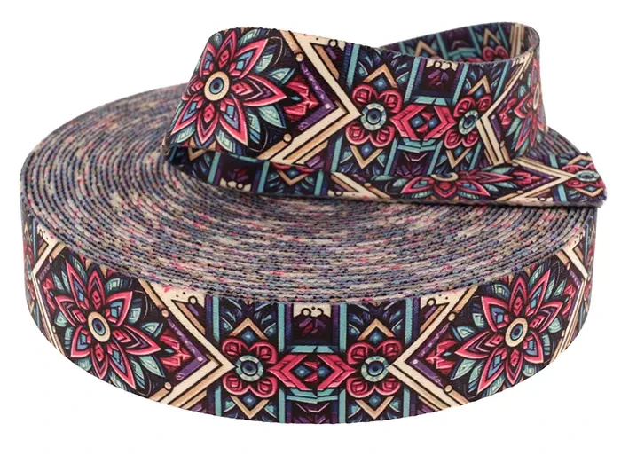 Taśma Nośna 40mm z Nadrukiem Sublimacyjnym BOHO FLORAL