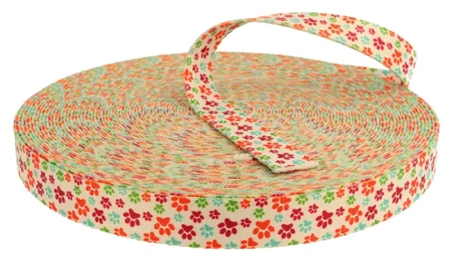 tasma nosna 25mm pawprint nadruk sublimacja.webp