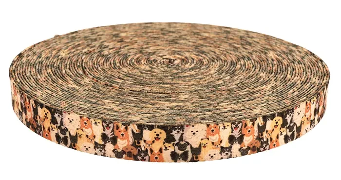 Taśma Nośna 25mm z Grafiką PUPPY Sublimacja Nadruk