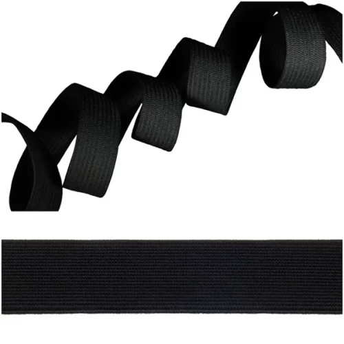 Taśma Elastyczna 30mm Guma Dziana Czarna 25 metrów