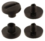 Nity plastikowe skręcane 3,5mm Czarny 10szt