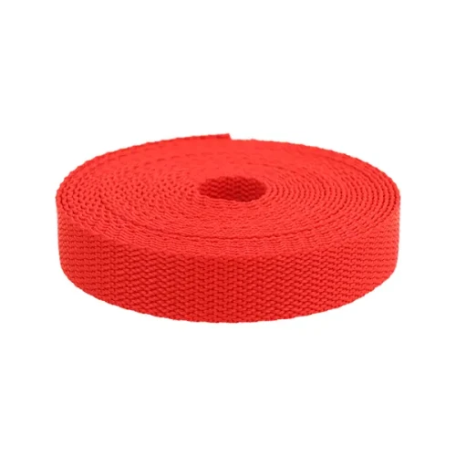 Taśma Nośna 20mm CZERWONA polipropylen 5mb 350kg grubość 1,5mm