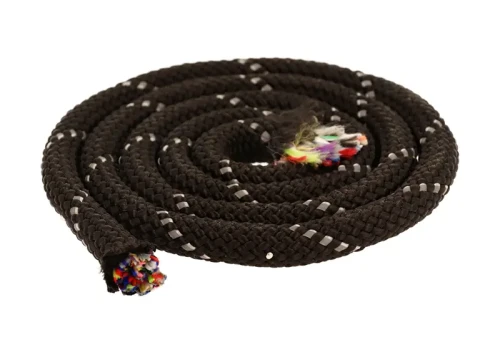 Lina 10mm z Odblaskiem Linka z Rdzeniem 1000kg Polipropylen Czarna 5 metrów