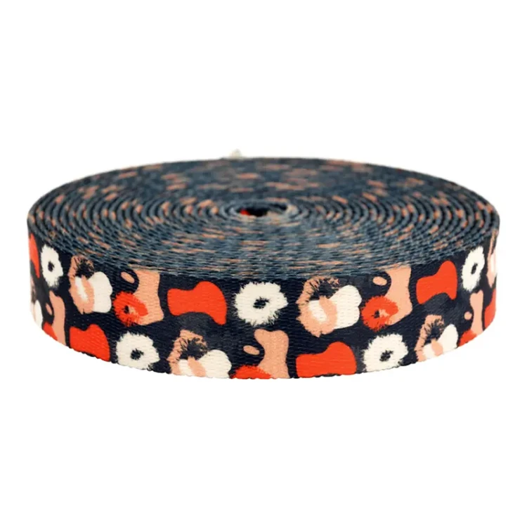 Tasma 25mm z nadrukiem grafiki PLAMKI.webp