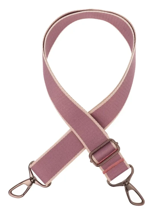 Pasek do torebki 38mm FIOLET - BEŻ regulowany 78-140cm Zepnij