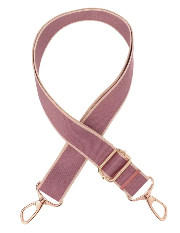 Pasek do torebki 38mm FIOLET - BEŻ regulowany 78-140cm Zepnij