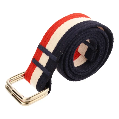Pasek do Spodni Bawełniany 40mm Paski Granat Biały Czerwony