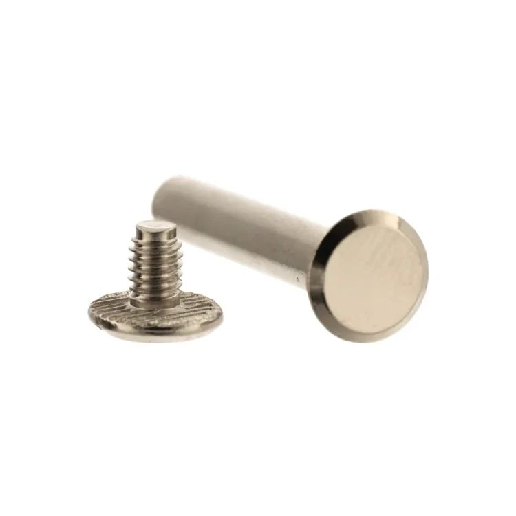 Nity skręcane Nit Śrubka 40mm Srebrny płaski 10szt