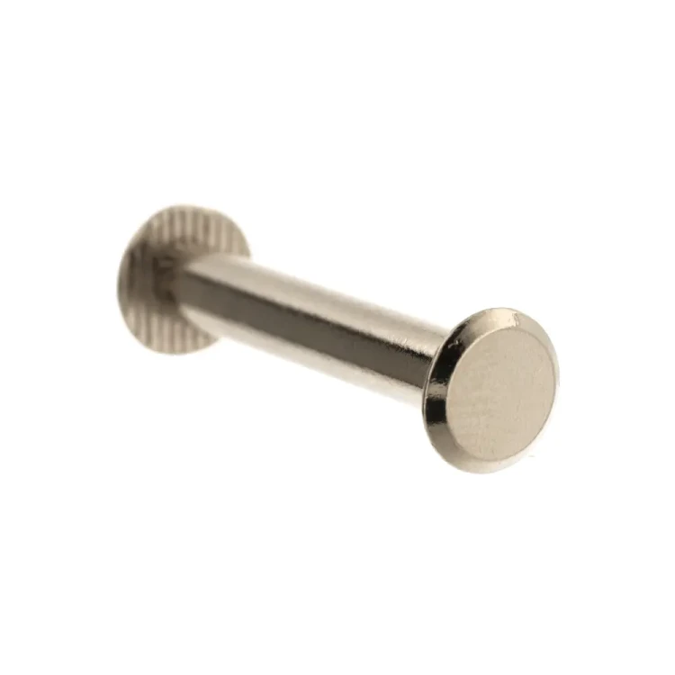 Nity skręcane Nit Śrubka 40mm Srebrny płaski 10szt