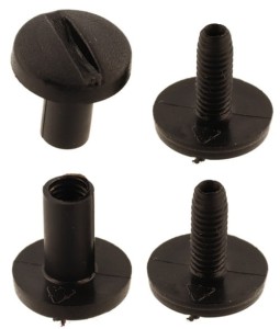Śruba Nit 15mm plastikowy Czarny 20szt Nity skręcane