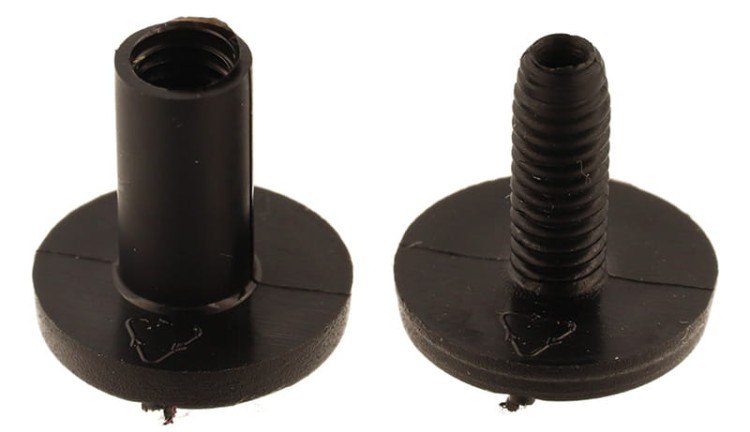 Śruba Nit 15mm plastikowy Czarny 20szt Nity skręcane