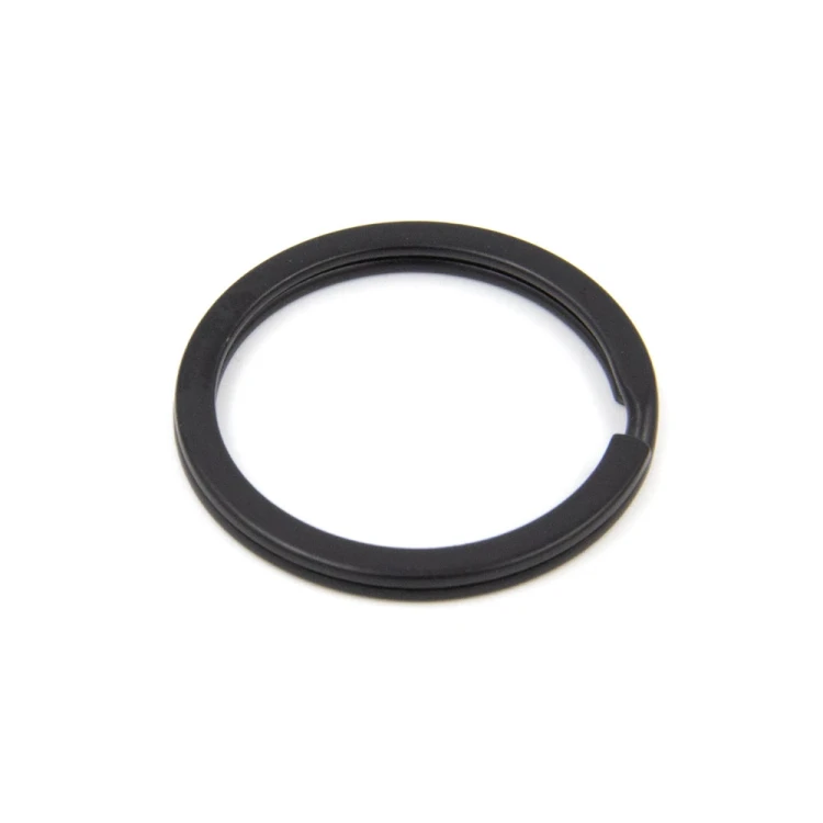 Kółko do kluczy 28mm PŁASKIE Czarny Mat Spiralne Brelok 20szt