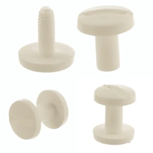 Śruba Nit 20mm plastikowe Białe 20szt Nity skręcane