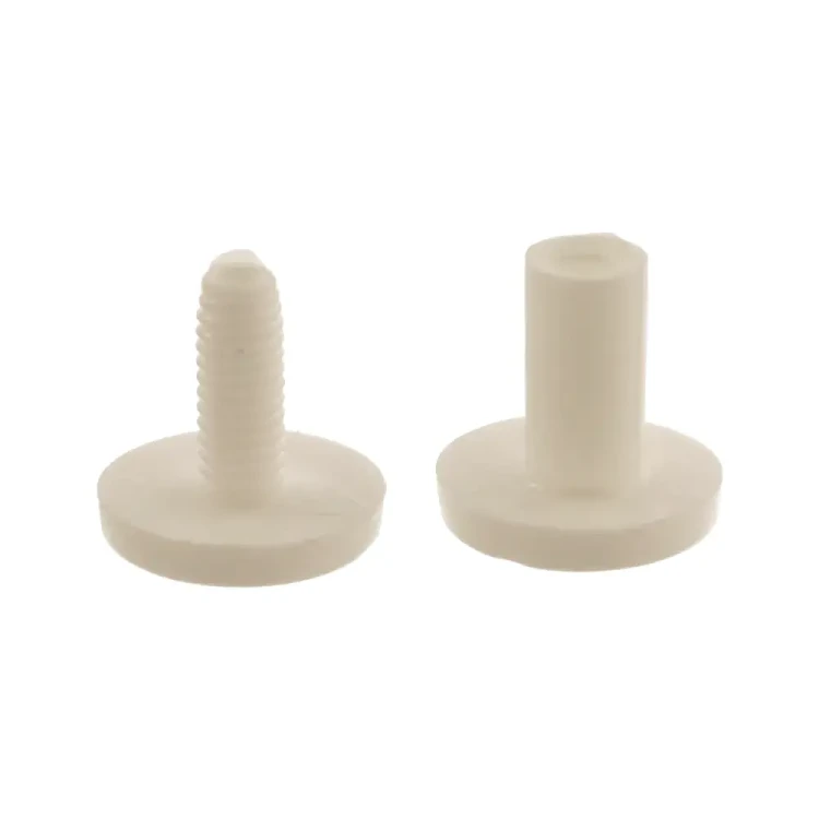 Śruba Nit 20mm plastikowe Białe 20szt Nity skręcane