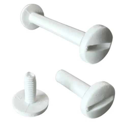 Śruba Nit 25mm plastikowe Białe 20szt Nity skręcane