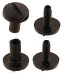 Śruba Nit 25mm plastikowe Czarne 20szt Nity skręcane