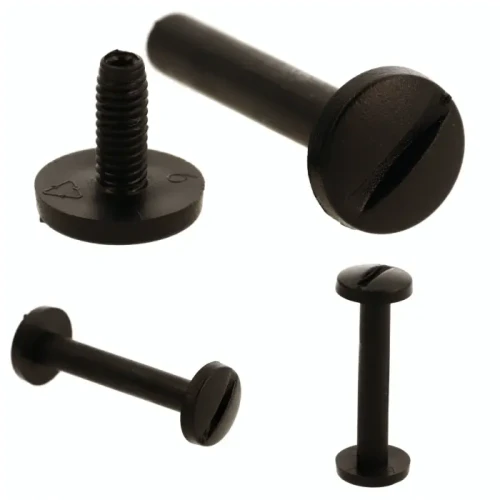 Śruba Nit 50mm plastikowe Czarne 20szt Nity skręcane