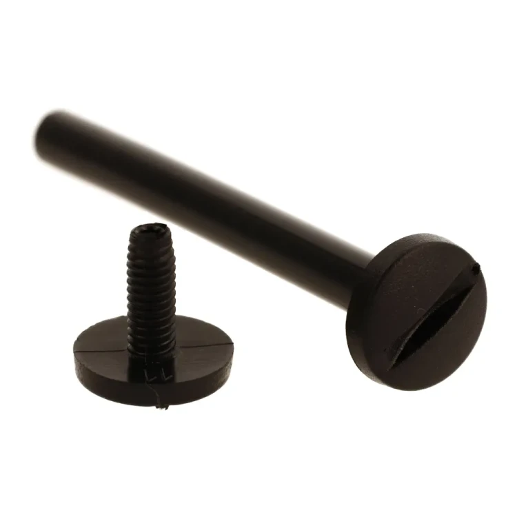 Śruba Nit 70mm plastikowe Czarne 20szt Nity skręcane