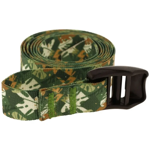 Trok Pas Pasek 25mm x 150cm Klamra Plastikowa Taśma wzór Liście Moro ZEPNIJ