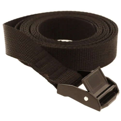 Pas Mocujący 25mm x 150cm z Klamrą Samozaciskową Czarną 250kg ZEPNIJ