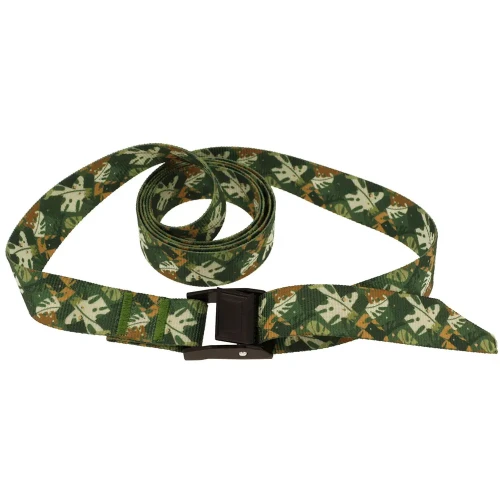 Pas Mocujący 25mm x 250cm z Klamrą Samozaciskową Czarną 250kg Taśma wzór Liście Moro ZEPNIJ