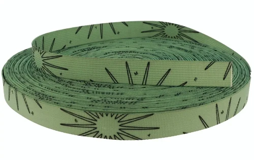 Taśma 25mm z Grafiką PROMIENIE Sublimacja Druk na Taśmie Nośnej