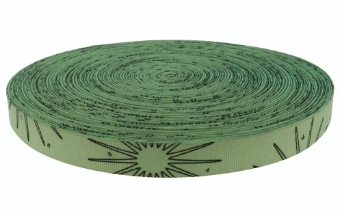 Taśma 25mm z Grafiką PROMIENIE Sublimacja Druk na Taśmie Nośnej