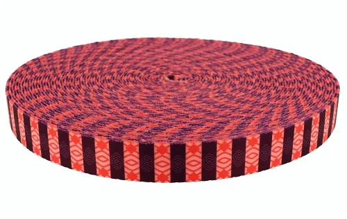 Taśma 25mm z Grafiką CHEVRON Sublimacja Druk na Taśmie Nośnej