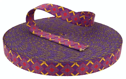 Taśma 25mm z Grafiką AZTEC Sublimacja Druk na Taśmie Nośnej