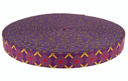 Taśma 25mm z Grafiką AZTEC Sublimacja Druk na Taśmie Nośnej