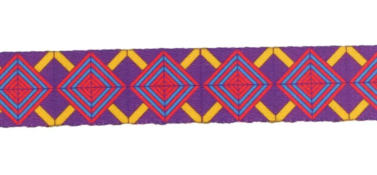 Taśma 25mm z Grafiką AZTEC Sublimacja Druk na Taśmie Nośnej