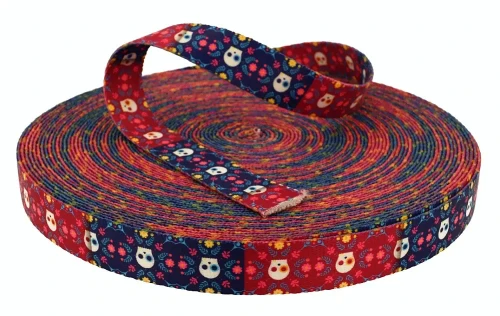 Taśma 25mm z Grafiką CZASZKI Sublimacja Druk na Taśmie Nośnej