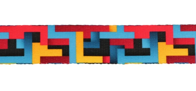 Taśma 25mm z Grafiką TETRIS Sublimacja Druk na Taśmie Nośnej
