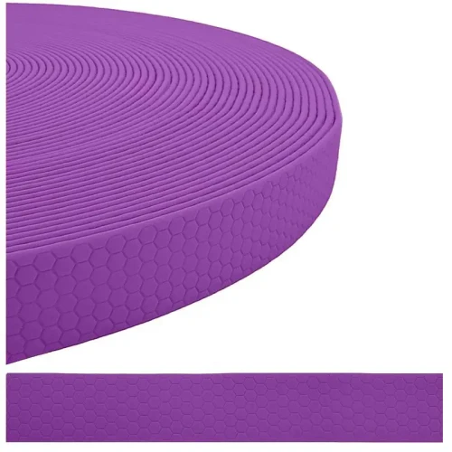 Taśma na Smycze Obroże Kantary 16mm PCV wodoodporna Hexa FIOLETOWA plaster miodu