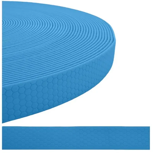 Taśma na Smycze Obroże Kantary 20mm PCV wodoodporna Hexa NIEBIESKA plaster miodu