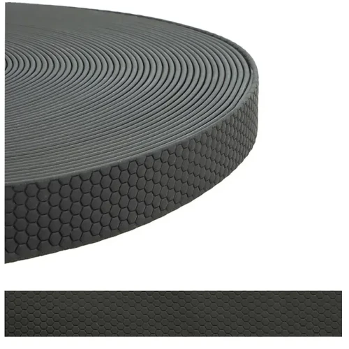 Taśma na Smycze Obroże Kantary 16mm PCV wodoodporna Hexa Czarna