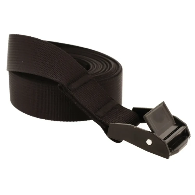 Pas Mocujący 25mm x 250cm Klamra Samozacisk Czarna 250kg Taśma POLIAMIDOWA