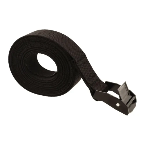 Pas Mocujący 25mm x 500cm Klamra Samozacisk Czarna 250kg Taśma POLIAMIDOWA