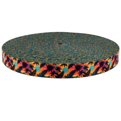 Taśma Nośna 25mm z Grafiką HAWAJE Sublimacja naDruk Smycz Obroża