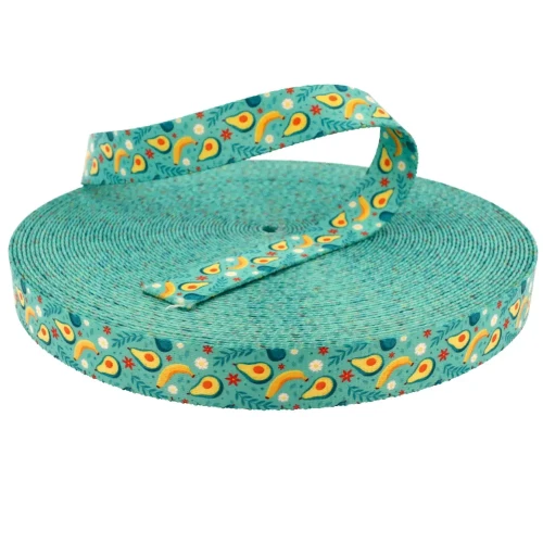 Taśma Nośna 25mm z Grafiką BANANY Sublimacja naDruk Smycz Obroża