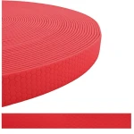 Taśma na Smycze Obroże Kantary 20mm PCV wodoodporna Hexa Czerwona