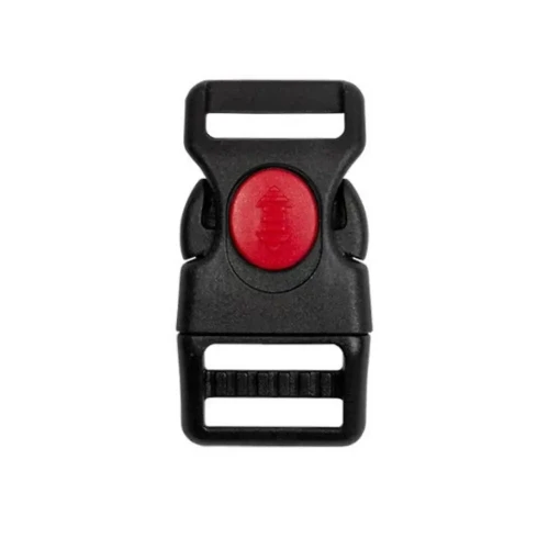 Klamra plastikowa 20mm Czarno Czerwona Blokada 5szt