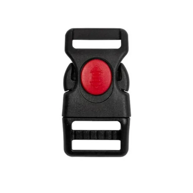 Klamra plastikowa 20mm Czarno Czerwona Blokada 5szt