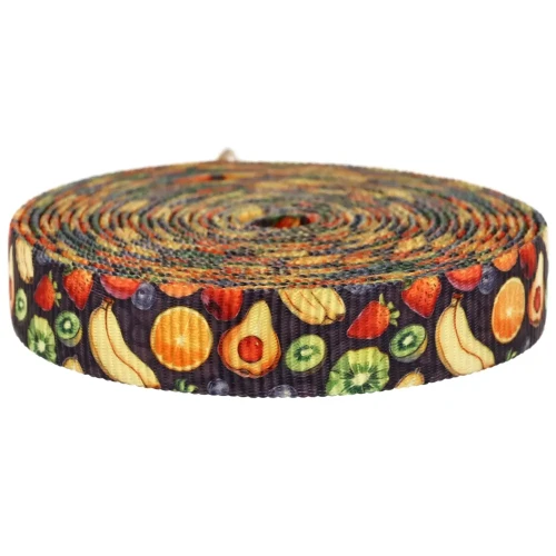 Taśma Rurowa 25mm z Grafiką OWOCE Sublimacja Taśma Tunelowa