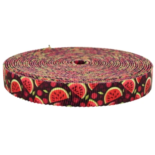 Taśma Rurowa 25mm z Grafiką ARBUZY Sublimacja Taśma Tunelowa