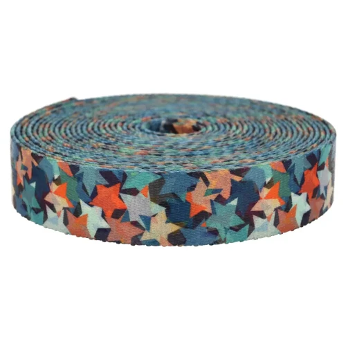 Taśma Nośna 25mm z Nadrukiem Sublimacyja GWIAZDKI