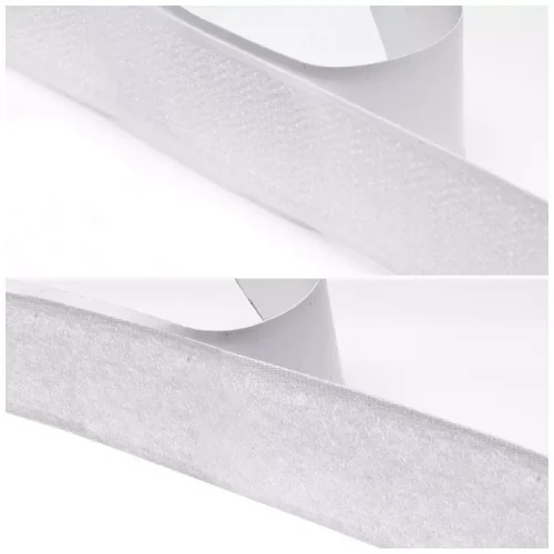 Taśma Rzepowa BIAŁA rzep samoprzylepny 20mm Krążek 25mb